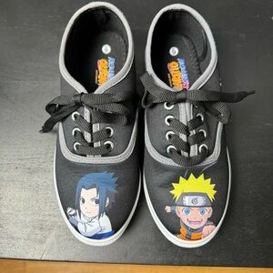 Naruto Shippuden Sasuke Naruto  Lace-Up Unisex Sneakers Kids Shoes Anime